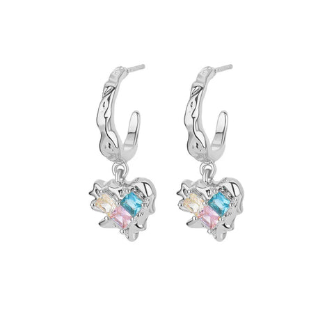 Zircon Starfish Stud Earrings for Women - Gold Stainless Steel Statement Jewelry Gift