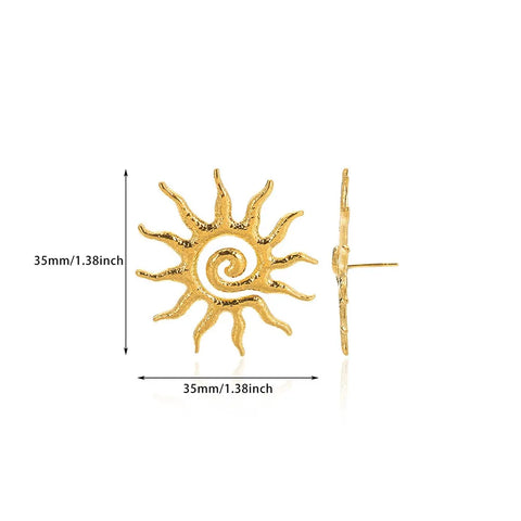 Minimalist Branches and Leaves Earrings - Stainless Steel Flower Jewelry for Women