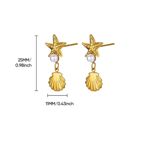 Minimalist Branches and Leaves Earrings - Stainless Steel Flower Jewelry for Women