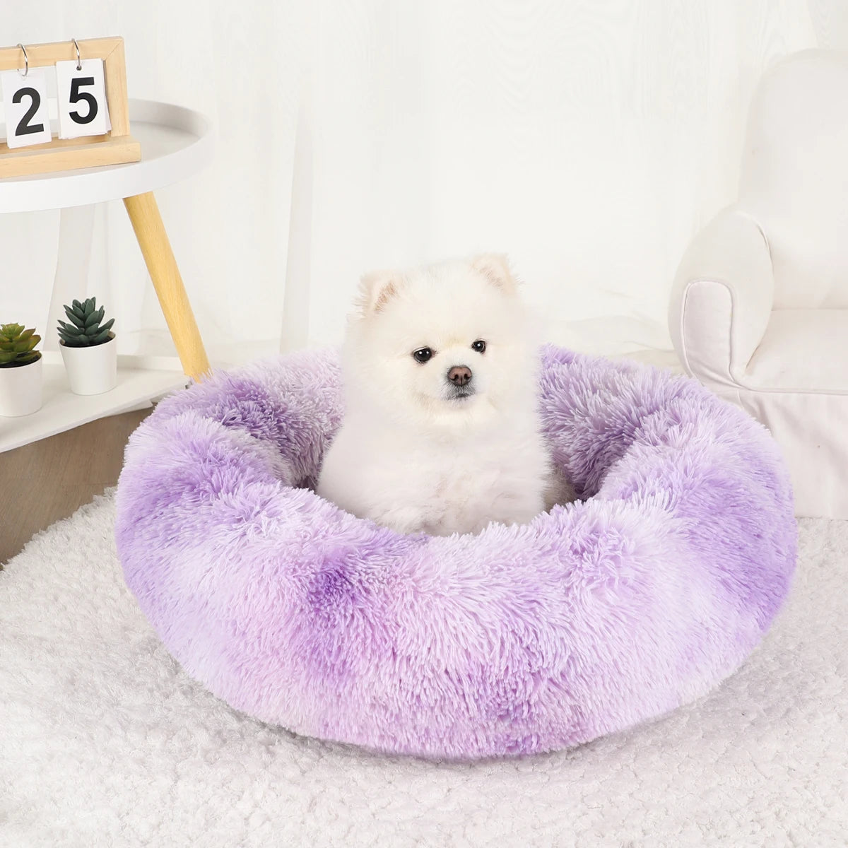 Luxury Plush Dog Bed - Large Washable Pet Furniture for Comfort