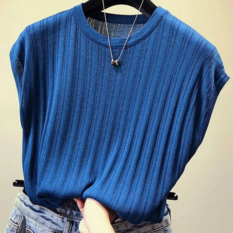 ITOOLIN Women Knitted Loose T-shirts