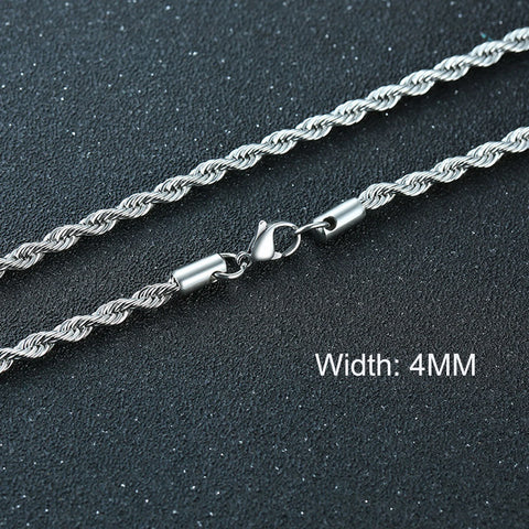 Stylish Punk Cuban Necklaces for Men and Women - Stainless Steel Miami Curb Collar in Silver, Black, and Gold