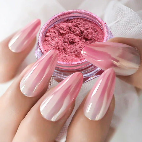 Pearl Aurora Nail Powder - Purple Pink Blue Chrome Glitter