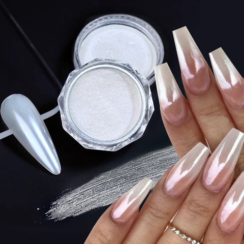 Pearl Aurora Nail Powder - Purple Pink Blue Chrome Glitter