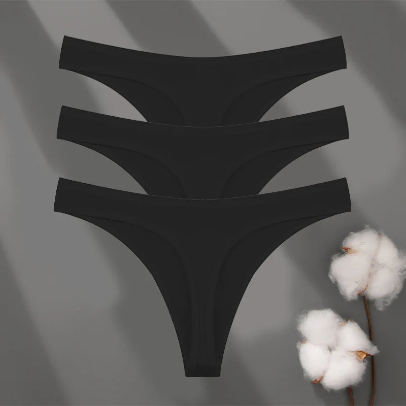 3Pcs Cotton Seamless Panties Set for Women