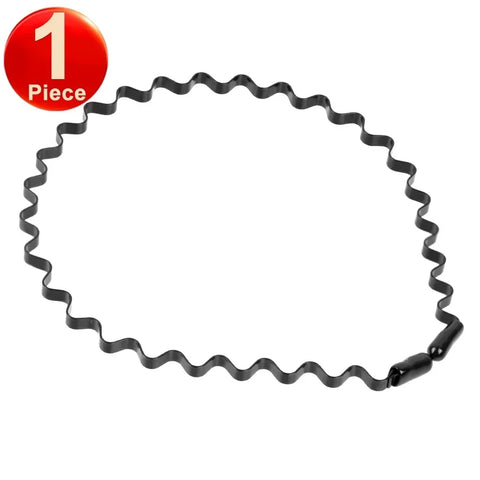 6 stuks modieuze metalen haarbanden voor mannen en vrouwen, unisex, zwarte golvende haarband, sporthoofdband, haarband, haaraccessoires, cadeau 