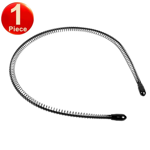 6 stuks modieuze metalen haarbanden voor mannen en vrouwen, unisex, zwarte golvende haarband, sporthoofdband, haarband, haaraccessoires, cadeau 