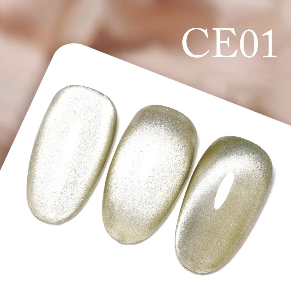 CANNI Long Wear No-Wipe Topcoat & Crystal Magnetic Cat Eye Gel
