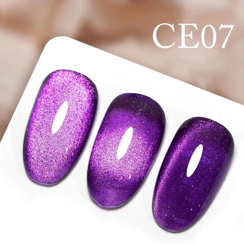 CANNI Long Wear No-Wipe Topcoat & Crystal Magnetic Cat Eye Gel