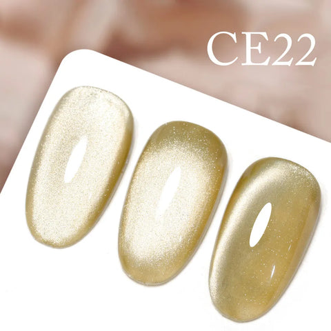CANNI Long Wear No-Wipe Topcoat & Crystal Magnetic Cat Eye Gel