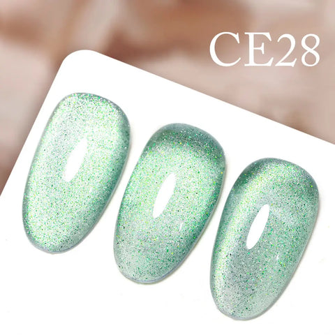CANNI Long Wear No-Wipe Topcoat & Crystal Magnetic Cat Eye Gel