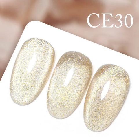 CANNI Long Wear No-Wipe Topcoat & Crystal Magnetic Cat Eye Gel