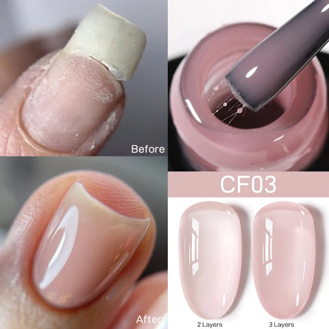 UR SUGAR Glitter Rubber Base Gel - Aurora Chameleon Pink Gold Flakes