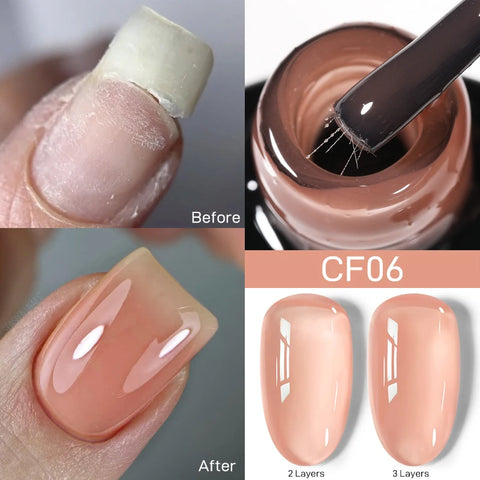 UR SUGAR Glitter Rubber Base Gel - Aurora Chameleon Pink Gold Flakes