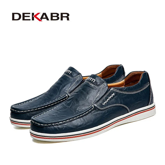 DEKABR Freizeitschuhe für Herren – handgefertigte Leder-Loafer 