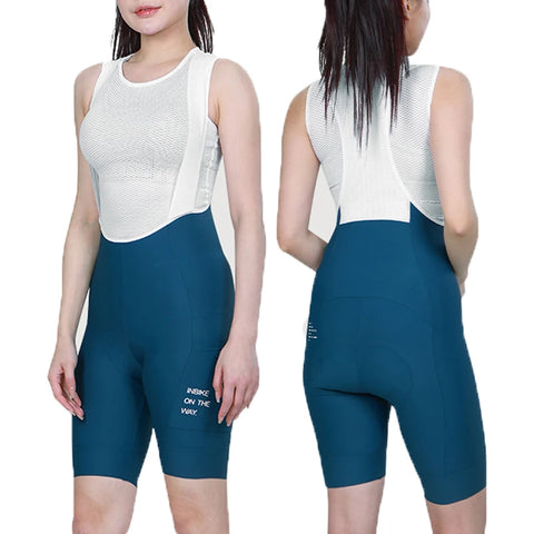 INBIKE Women's High Waist Cycling Bib Shorts with 3D Padding and Pockets