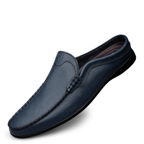 Italiaanse herenpantoffels van echt leer - luxe loafers 