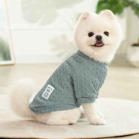 Cozy Pet Dog Warm Sweaters for Autumn and Winter - Stylish Knitwear for Cats and Puppies