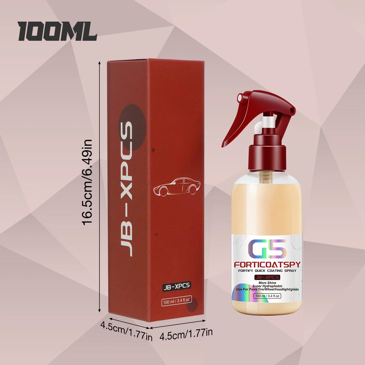 Car Ceramic Quick Coating Spray - Super Hydrophobic High Protection for a Shiny Finish