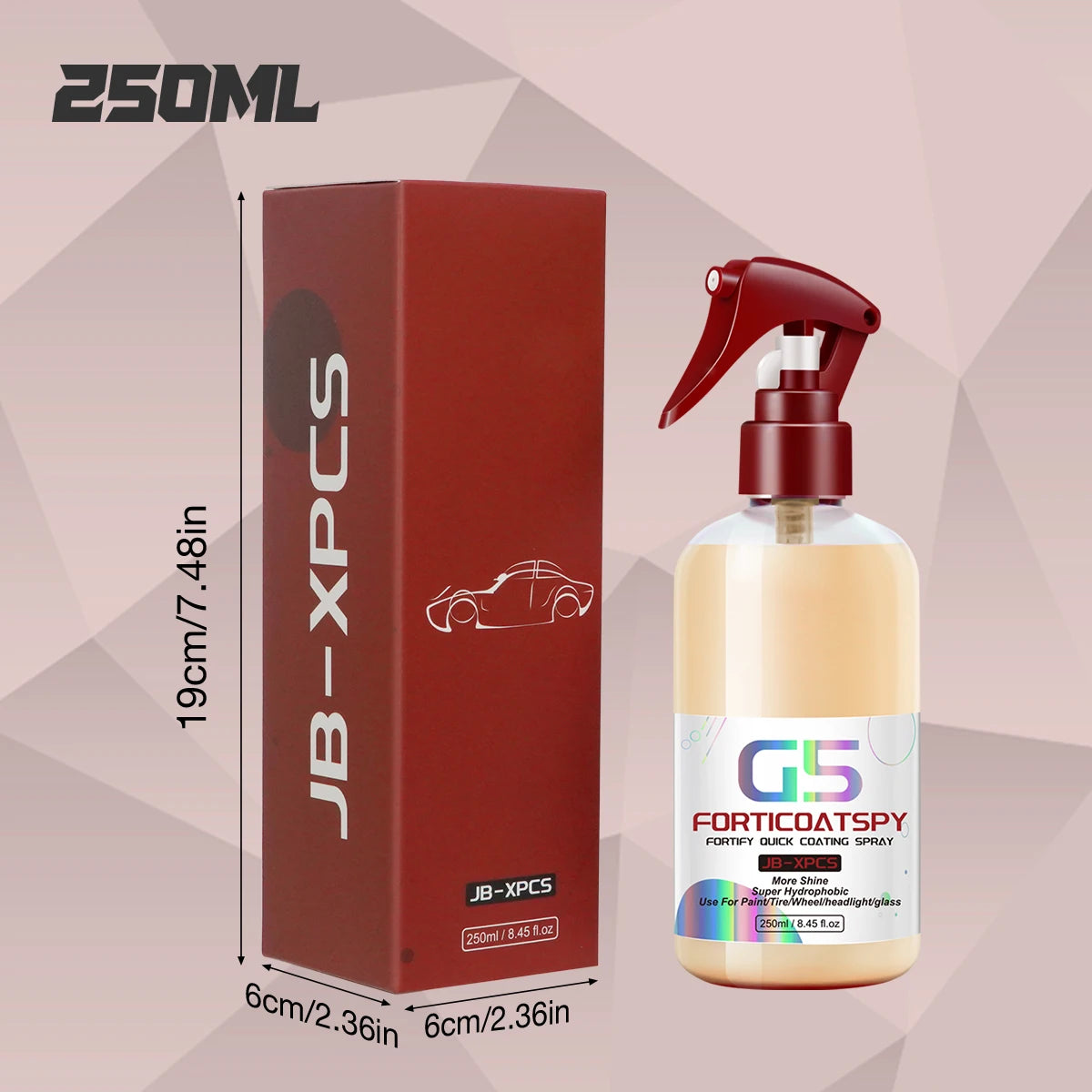Car Ceramic Quick Coating Spray - Super Hydrophobic High Protection for a Shiny Finish