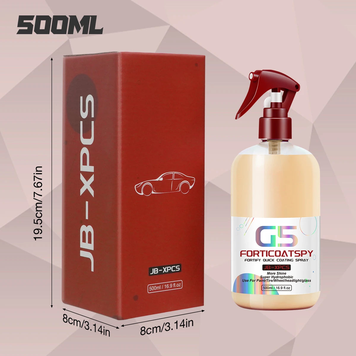 Car Ceramic Quick Coating Spray - Super Hydrophobic High Protection for a Shiny Finish
