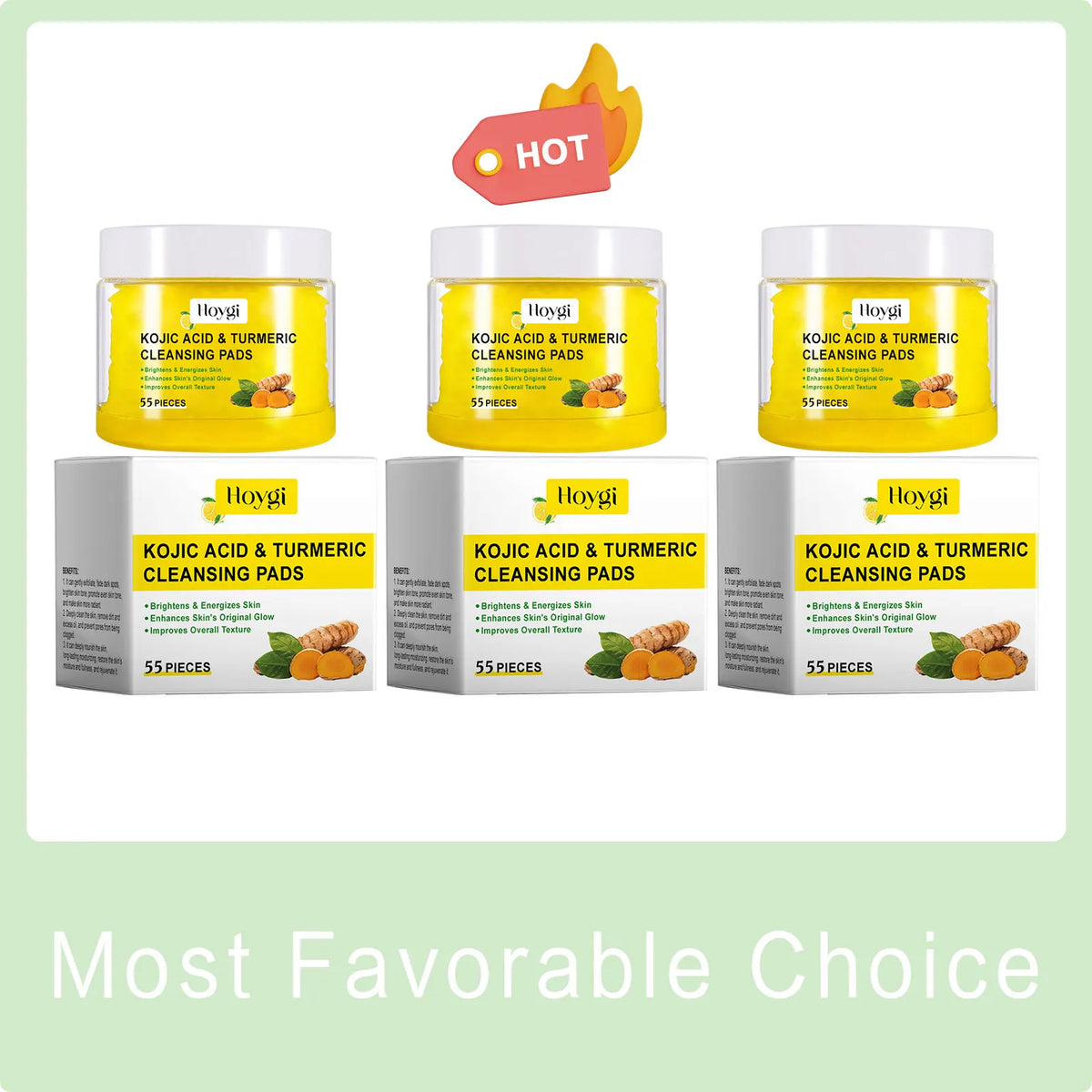 Turmeric Cleansing Pads for Smooth Skin