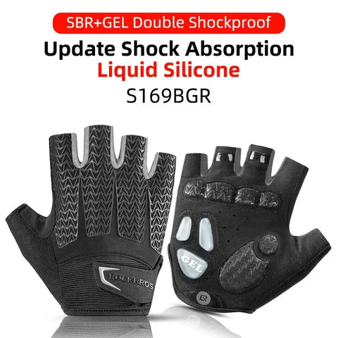 ROCKBROS Touchscreen Fiets Handschoenen - GEL Pad Schokbestendige Halve Vinger Wanten voor MTB en Fiets