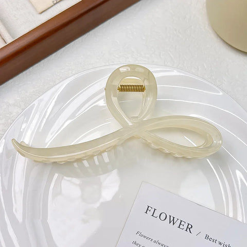 Elegant Jelly Color Bow Hair Claw - Stylish Hair Accessory for Women and Girls