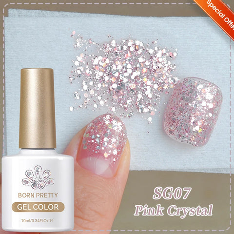 BORN PRETTY 10ml Snow Glitter Gel Nail Polish