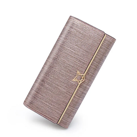 FOXER Women's Split Leather Long Wallet - Chic Clutch & Card Holder