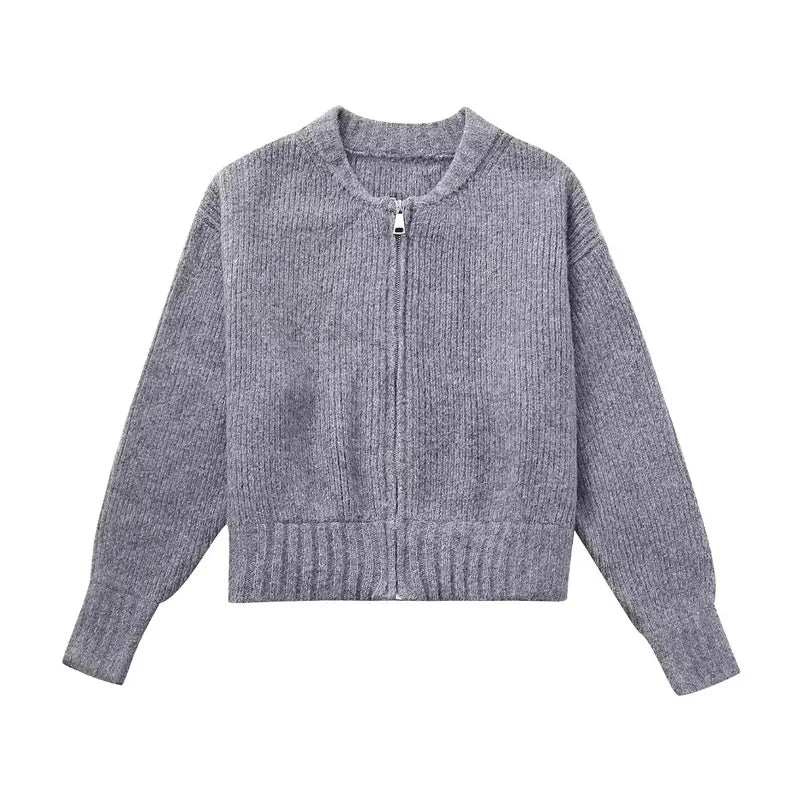MUJER Dames Gebreid Cardiganjack - Stijlvolle Herfst Winter Buitenkleding