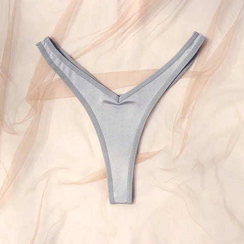 Seamless Nylon Thong Panties for Women - Soft Silk Tangas