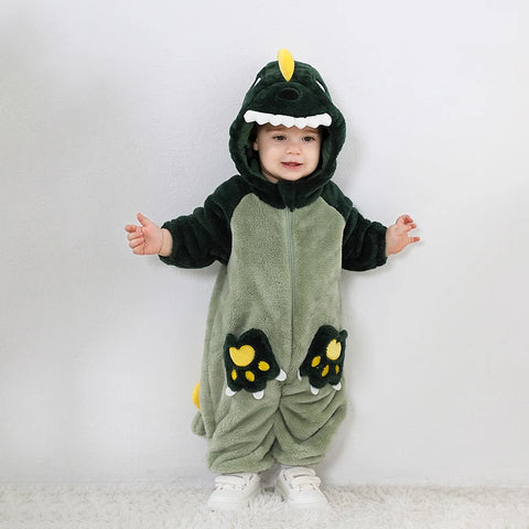 Lovely Dinosaur Newborn Baby Girl Jumpsuit