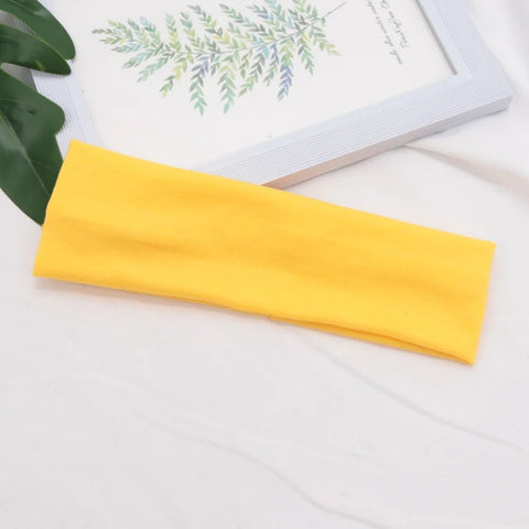 Elastic Cotton HairBand Fashion Headbands for Women and Men - Solid Running, Fitness, Yoga, and Makeup Accessories