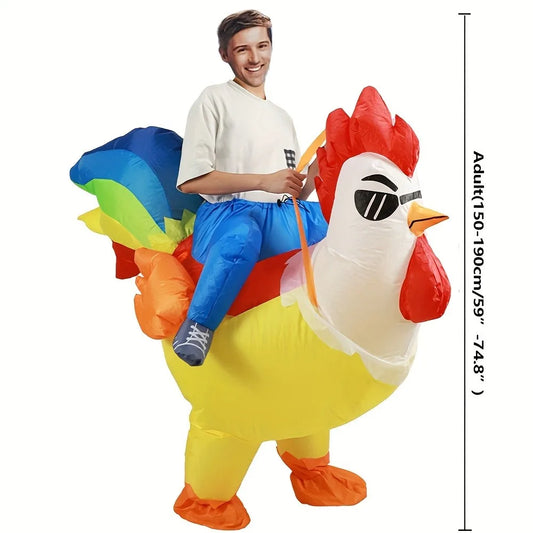 Colorful Rooster Inflatable Costume for Parties
