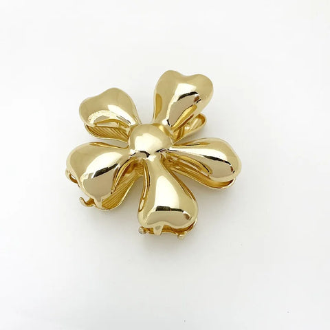 Fashion Gold Color Metal Shell Hair Claws for Women - Trendy Crab Clamps and Clips