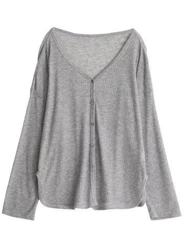 CHIC VEN Women's Cardigan V-neck Long Sleeved Top