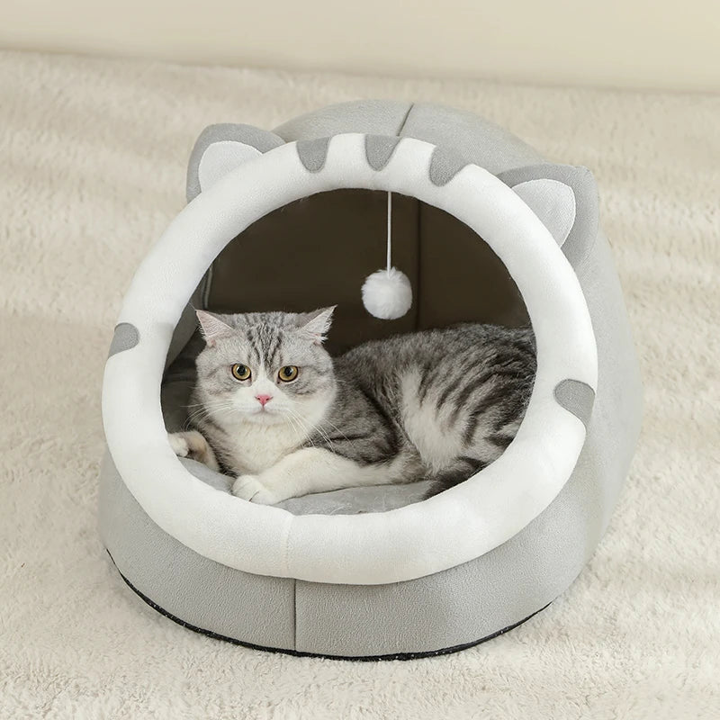 Super Cat Bed Warm Pet House - Cozy Kitten Cave and Dog Basket Tent