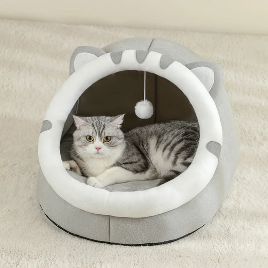 Super Cat Bed Warm Pet House - Cozy Kitten Cave and Dog Basket Tent