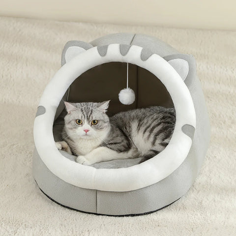 Super Cat Bed Warm Pet House - Cozy Kitten Cave and Dog Basket Tent