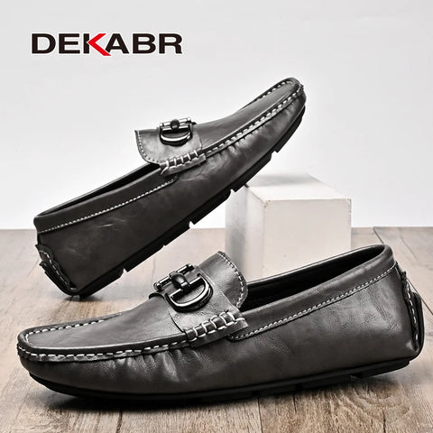 DEKABR Heren Casual Loafers - Instappers van Echt Leer