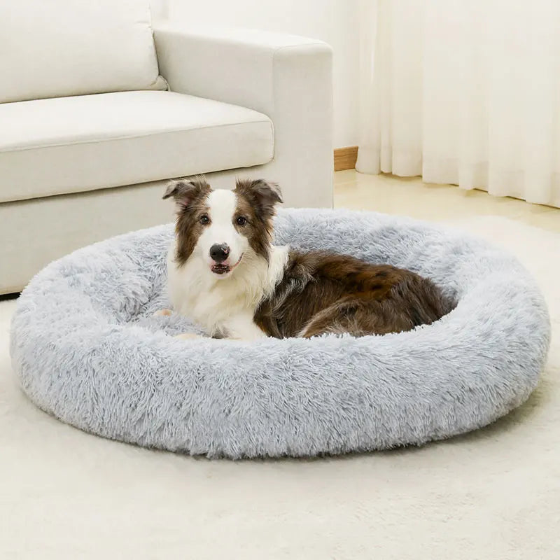 Soft Plush Dog and Cat Bed - Cozy Pet Sleeping Sofa