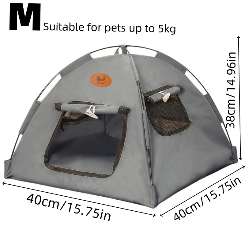 Cozy New Three-Color Tent Nest with Door Curtain for Pets - Four Seasons Comfort