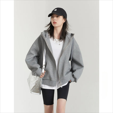 CHIC VEN Dames Sweatshirt met Trekkoord en Capuchon 