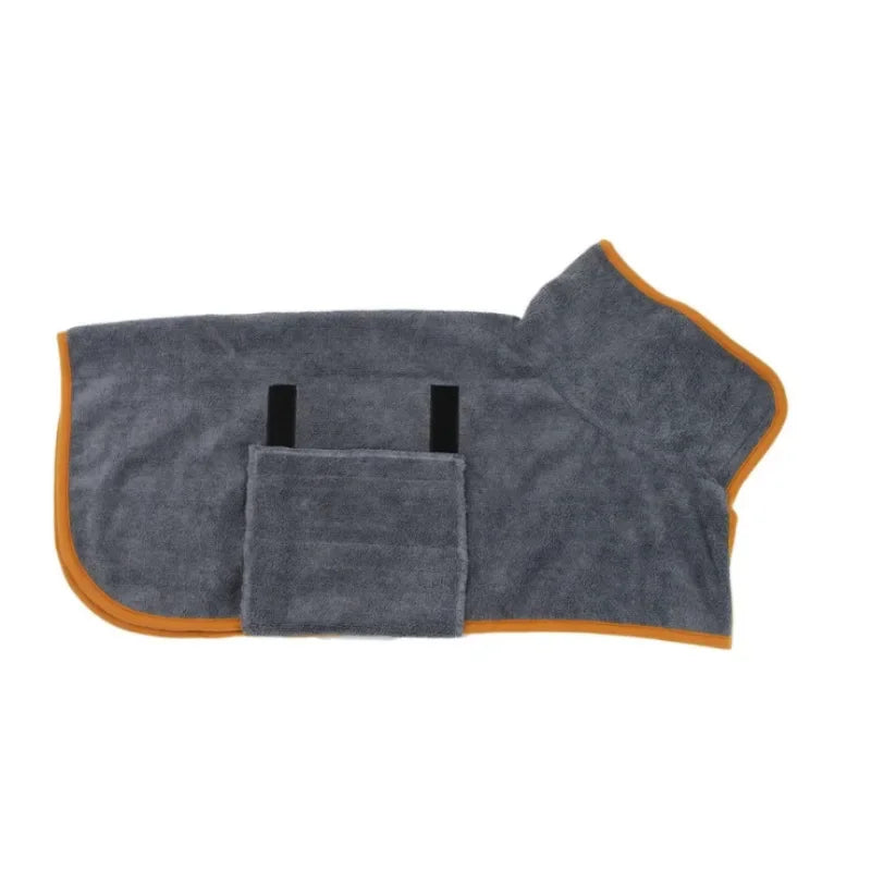 Dog Bathrobe Towel - Fast Drying, Soft, Adjustable Coat for Large, Medium, and Small Dogs
