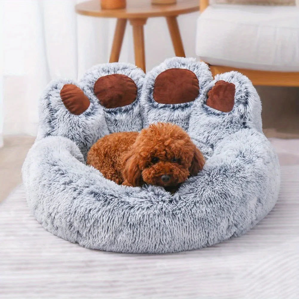 Cute Bear Paw Shape Pet Sofa - Cozy and Comfortable Dog Bed for All Sizes