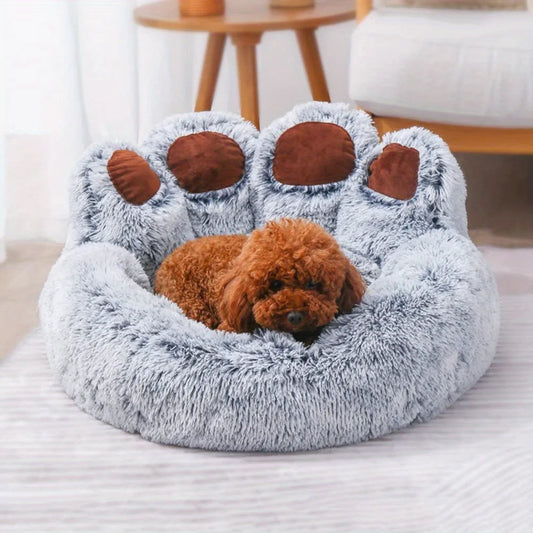 Cute Bear Paw Shape Pet Sofa - Cozy and Comfortable Dog Bed for All Sizes