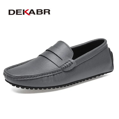 DEKABR Herren-Modische Loafer – Klassische Freizeit-Loafer aus Leder