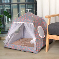 Cat Broken Flower Tent - Semi Enclosed Nest for Dogs and Cats