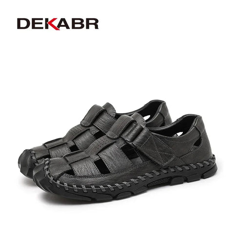 DEKABR Herren-Freizeitsandalen aus Leder 